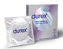 Презервативи Дюрекс Інвізібл Екстра Любрикант (Durex Invisible Extra Lubricated) 3 штуки